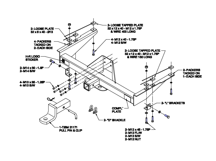 Hayman Reese Towbar to suit Towbar to suit Nissan Patrol (4-1992 to 12-2014)