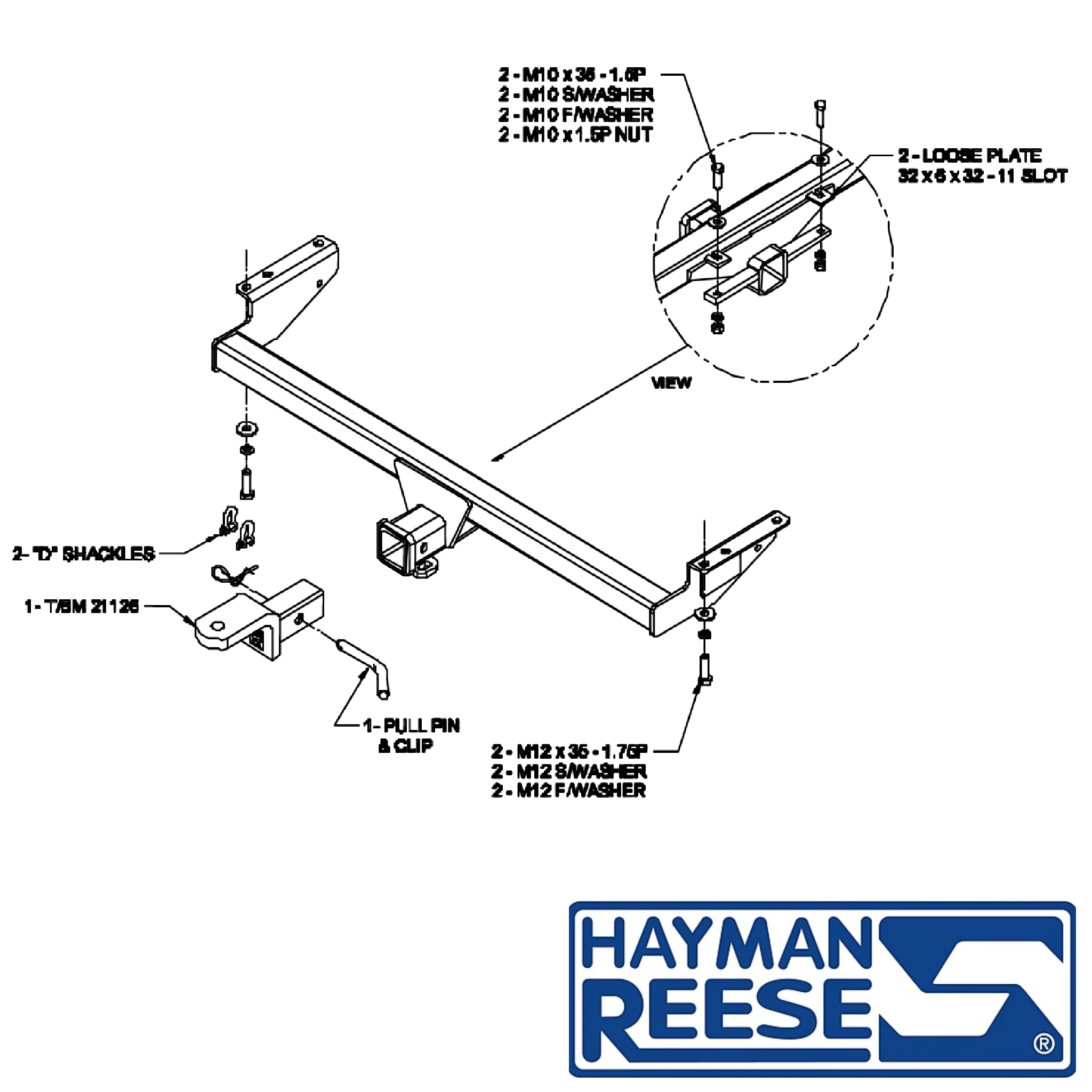 Hayman Reese Towbar to suit Towbar to suit Volvo XC70 & V70 (4/2000 to 11/2007)