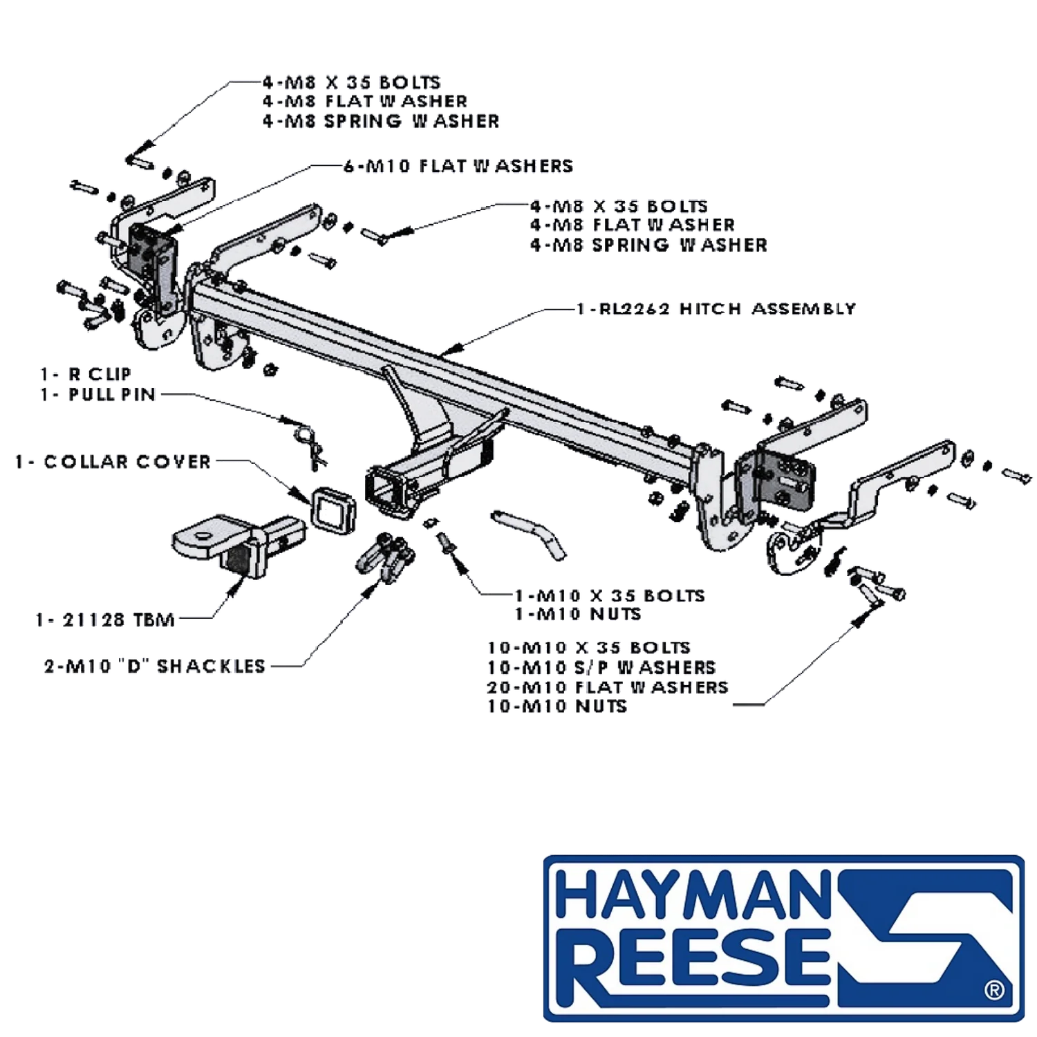 Hayman Reese Towbar to suit Toyota Camry Sedan (07/2006 to 04/2011)
