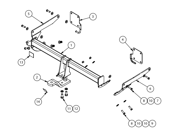 Hayman Reese Standard Tow Bar To Suit Mazda 3 HATCH CL2 - 11/2013- 03/2019