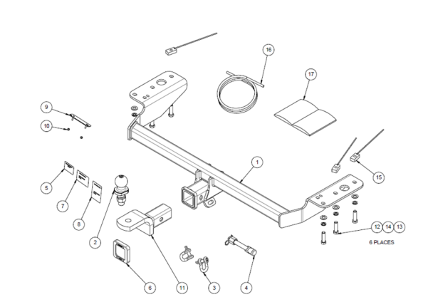 HAYMAN REESE TOWBAR TO SUIT Chrysler 300C (7-2012 on)
