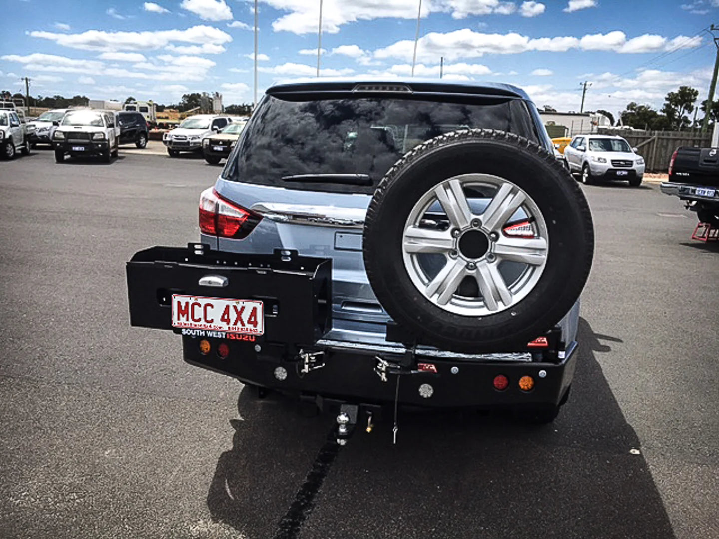 MCC 022-02 Rear Wheel Carrier Double Jerry Can Holder Package to suit Isuzu Mux 2013-2019
