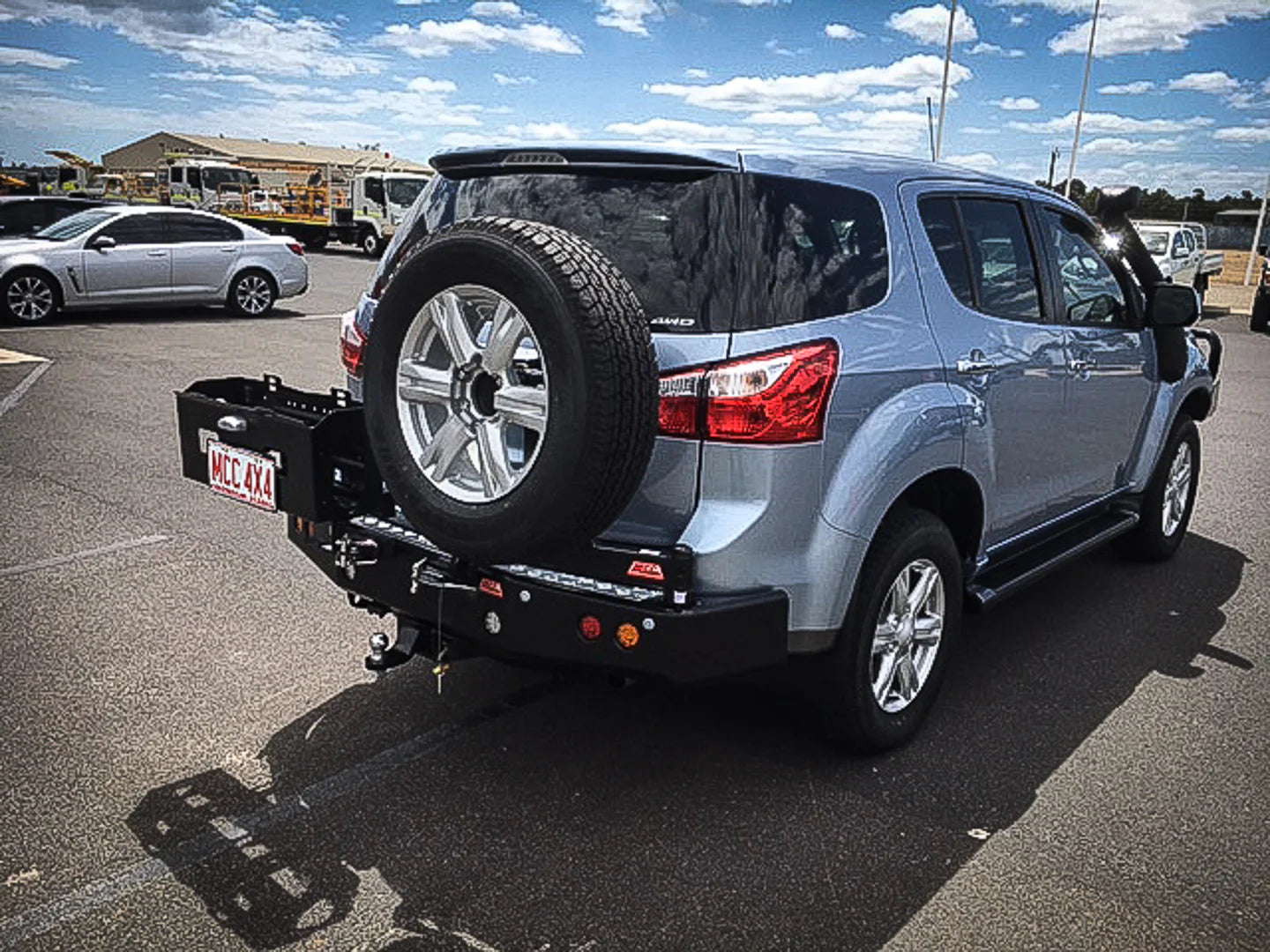 MCC 022-02 Rear Wheel Carrier Double Jerry Can Holder Package to suit Isuzu Mux 2013-2019