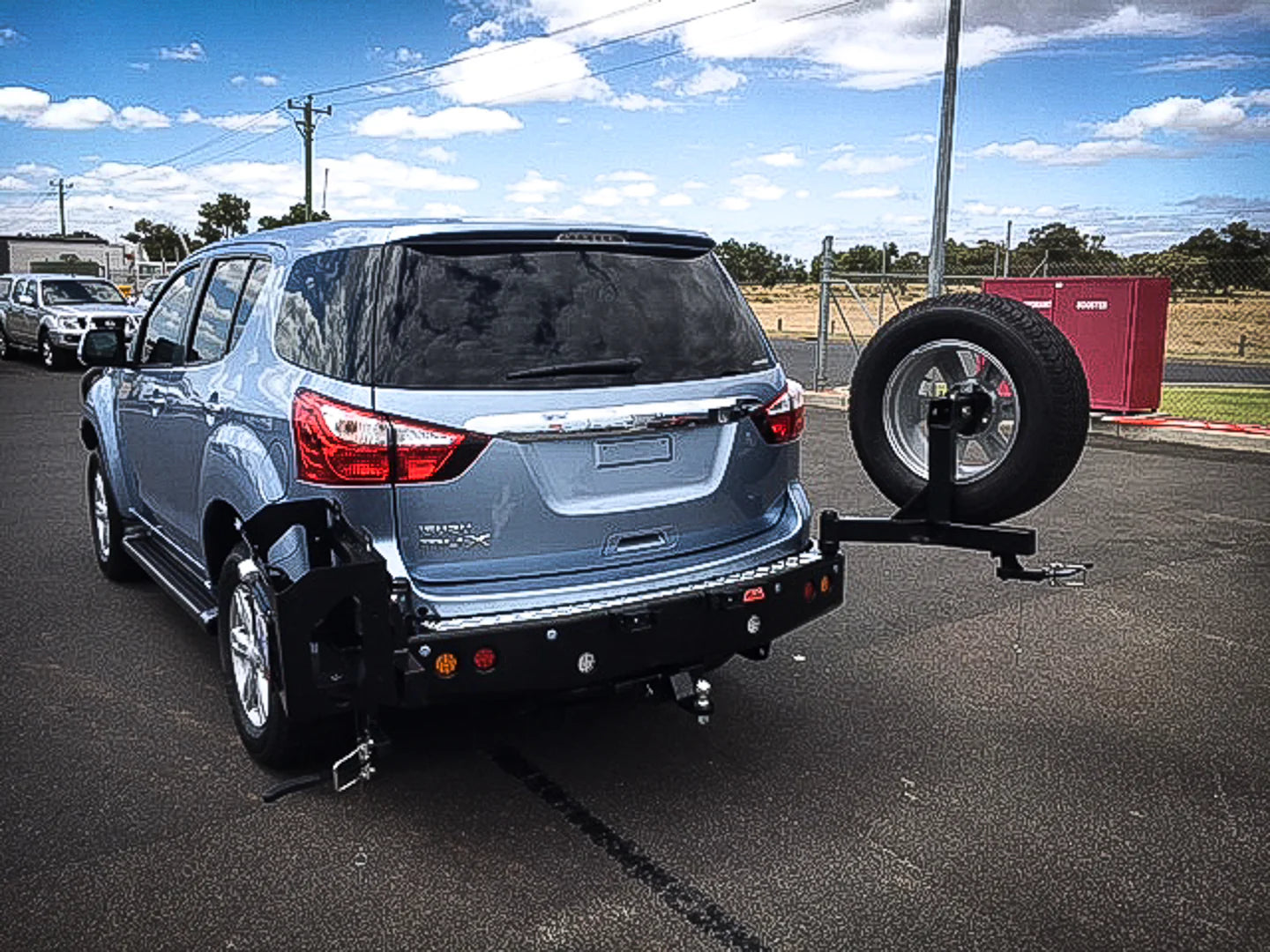 MCC 022-02 Rear Wheel Carrier Double Jerry Can Holder Package to suit Isuzu Mux 2013-2019