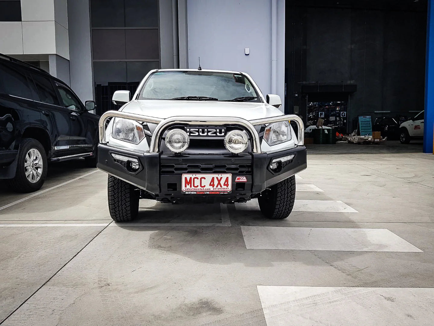 MCC 808-01 Phoenix Bull Bars Triple Stainless Loops Package TO SUIT ON ISUZU MUX RF 2013-2016