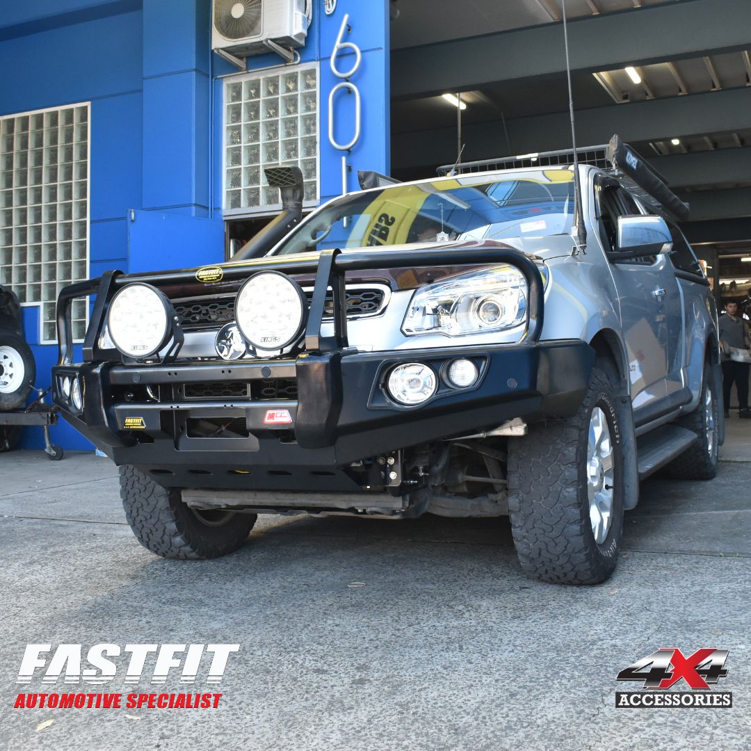 MCC 707-02 Falcon Bull Bars Black A-Frame Package (LED Foglight) to suit HOLDEN Colorado RG Colorado 7 2012-2016