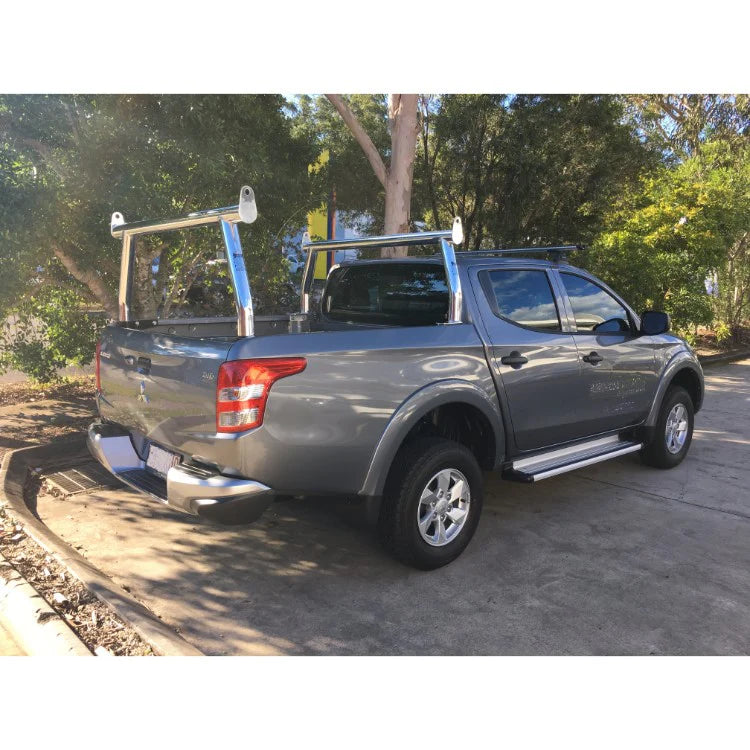 ALL BARS FRONT & REAR LADDER RACK (POLISHED FINISH) TO SUIT MITSUBISHI TRITON MQ