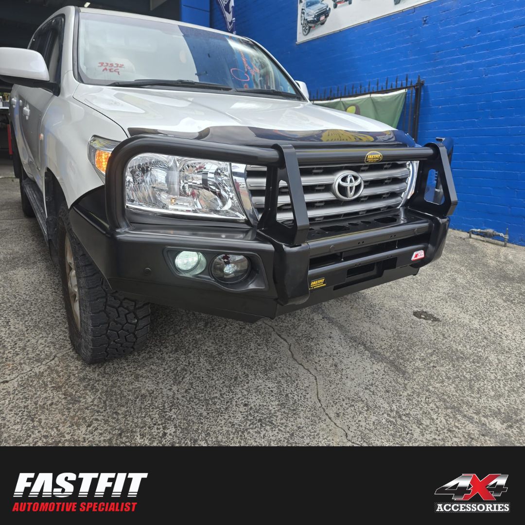 MCC 707-02 Falcon Bull Bars Black A-Frame Package (LED Foglight)to suit TOYOTA Land Cruiser 100 series 1998-2007