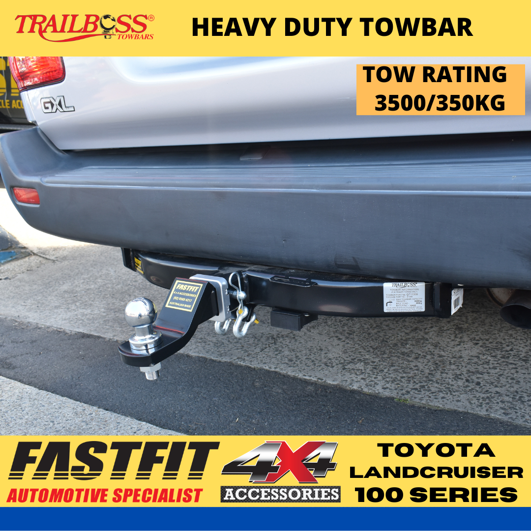 TRAILBOSS Heavy Duty TowBar to suit TOYOTA LANDCRUISER 100 SERIES 6CYL (WITH RFS) (105 SERIES) 03/1998-10/2007