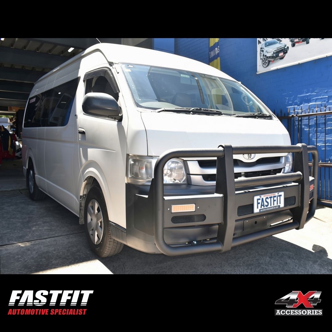 ECB 2 Post Bull Bars for TOYOTA HIACE SLWB, COMMUTER (03/05 to 02/14) (Black)
