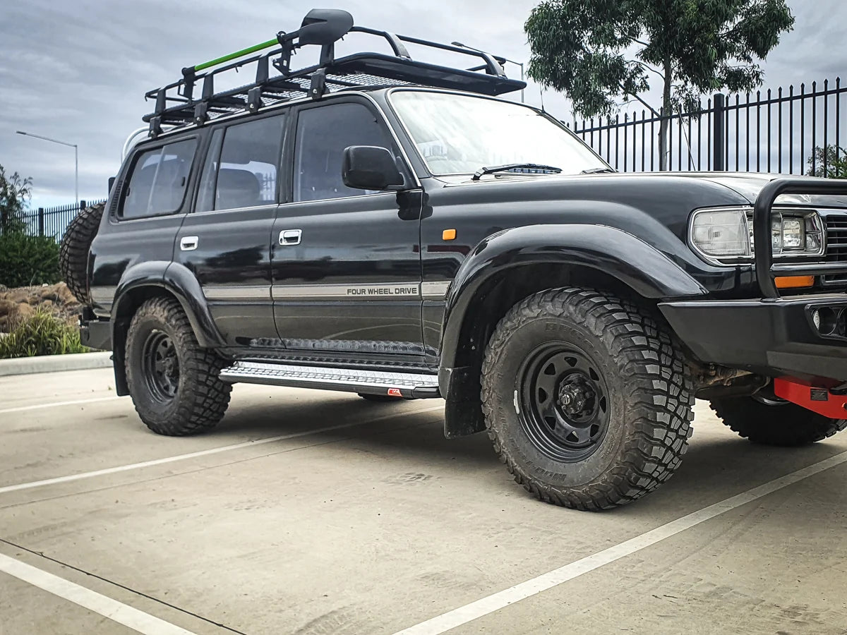 MCC 309BS Side Step Package (Chrome Step Plate) to suit Toyota Land Cruiser 80 series 1990-1998