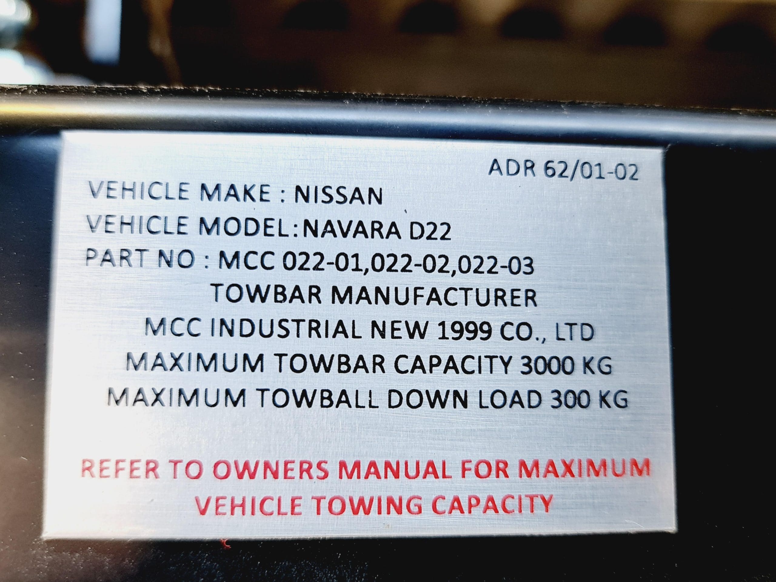 5MCCJACKREARBARWCHECKERPLATENISSANNAVARAD22