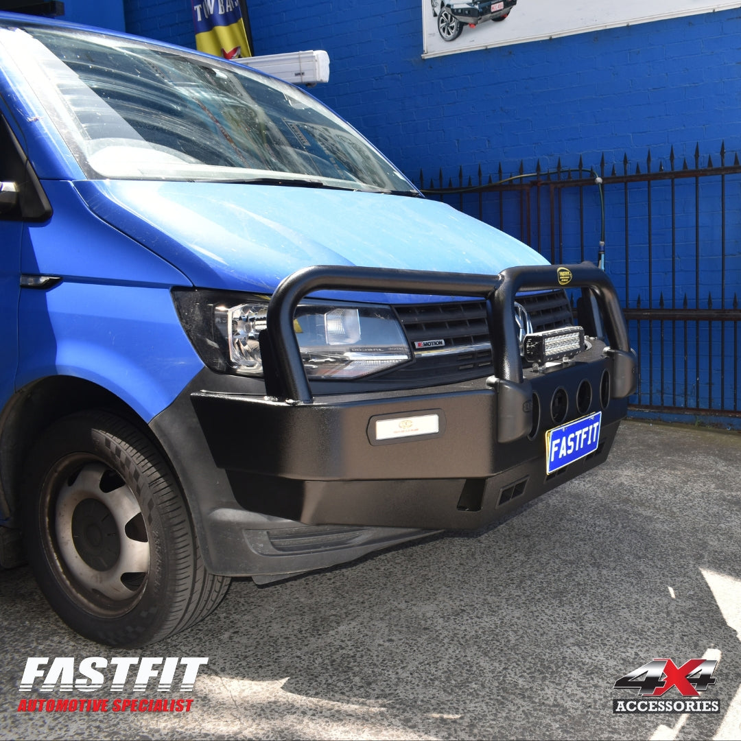 ECB Bull Bars (Black Ripple) to suit VOLKSWAGEN TRANSPORTER Bullbar (07/2015 to 05/2020)