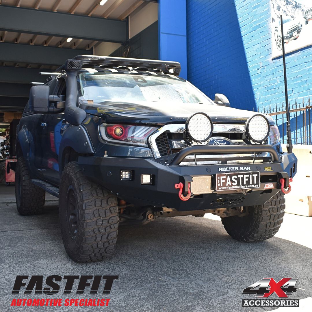 MCC 078-01SQL ROCKER BULL BAR SINGLE LOW LOOP PACKAGE TO SUIT FORD RANGER PX 2 2016-2019 TECH PACK RADAR