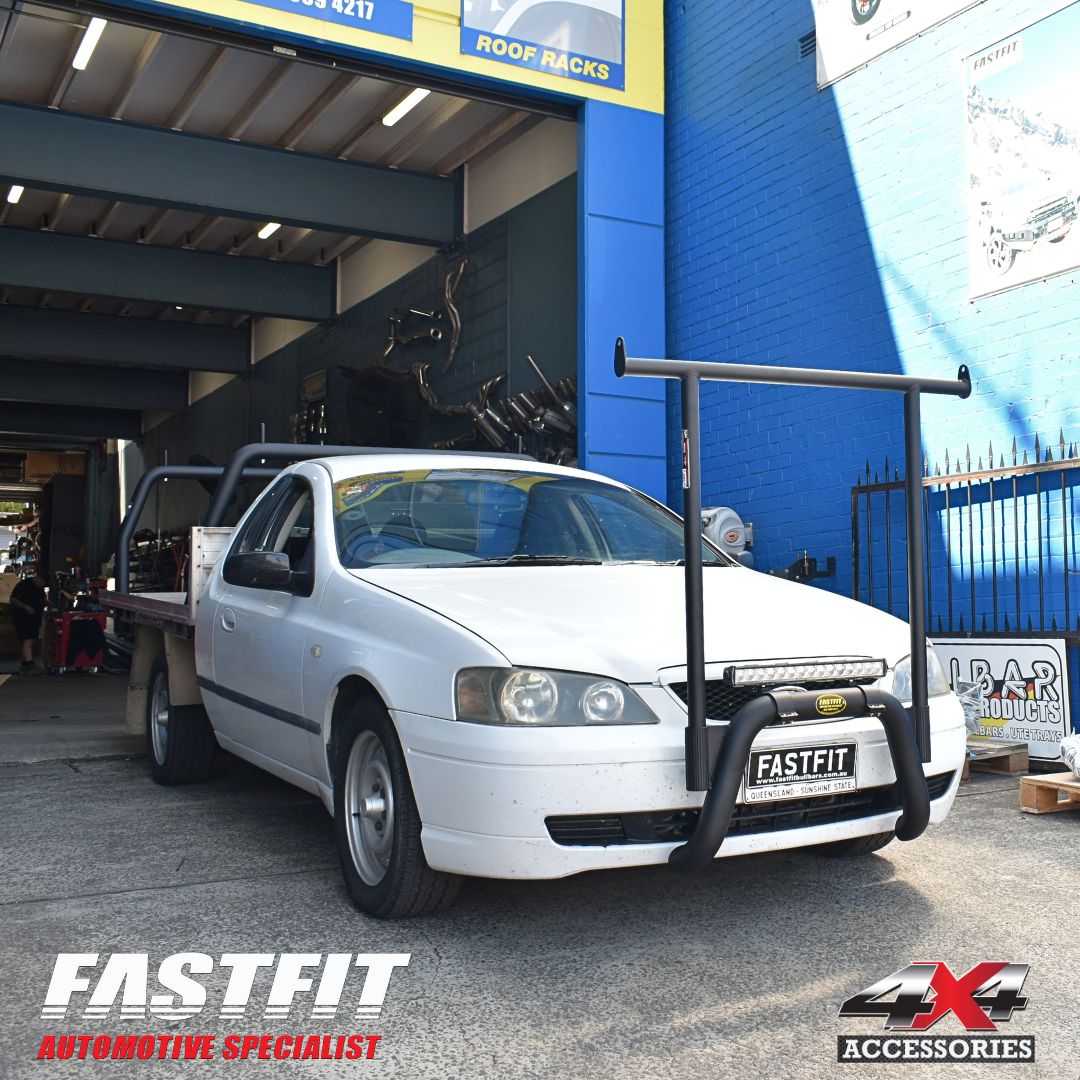 ALL BARS NUDGE BAR (BLACK) & H-RACK TO SUIT FORD FALCON BF