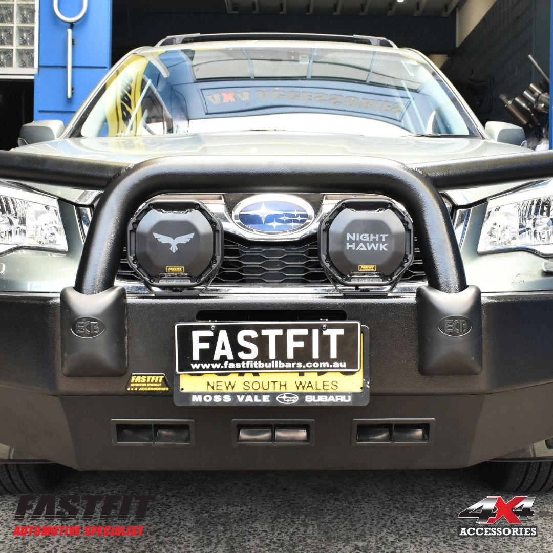 ECB BLACK RIPPLE BIG TUBE Bull Bars TO SUIT ON SUBARU FORESTER NON XT 02/2013-12/2015