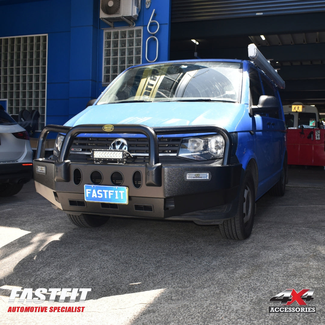 ECB Bull Bars (Black Ripple) to suit VOLKSWAGEN TRANSPORTER Bullbar (07/2015 to 05/2020)