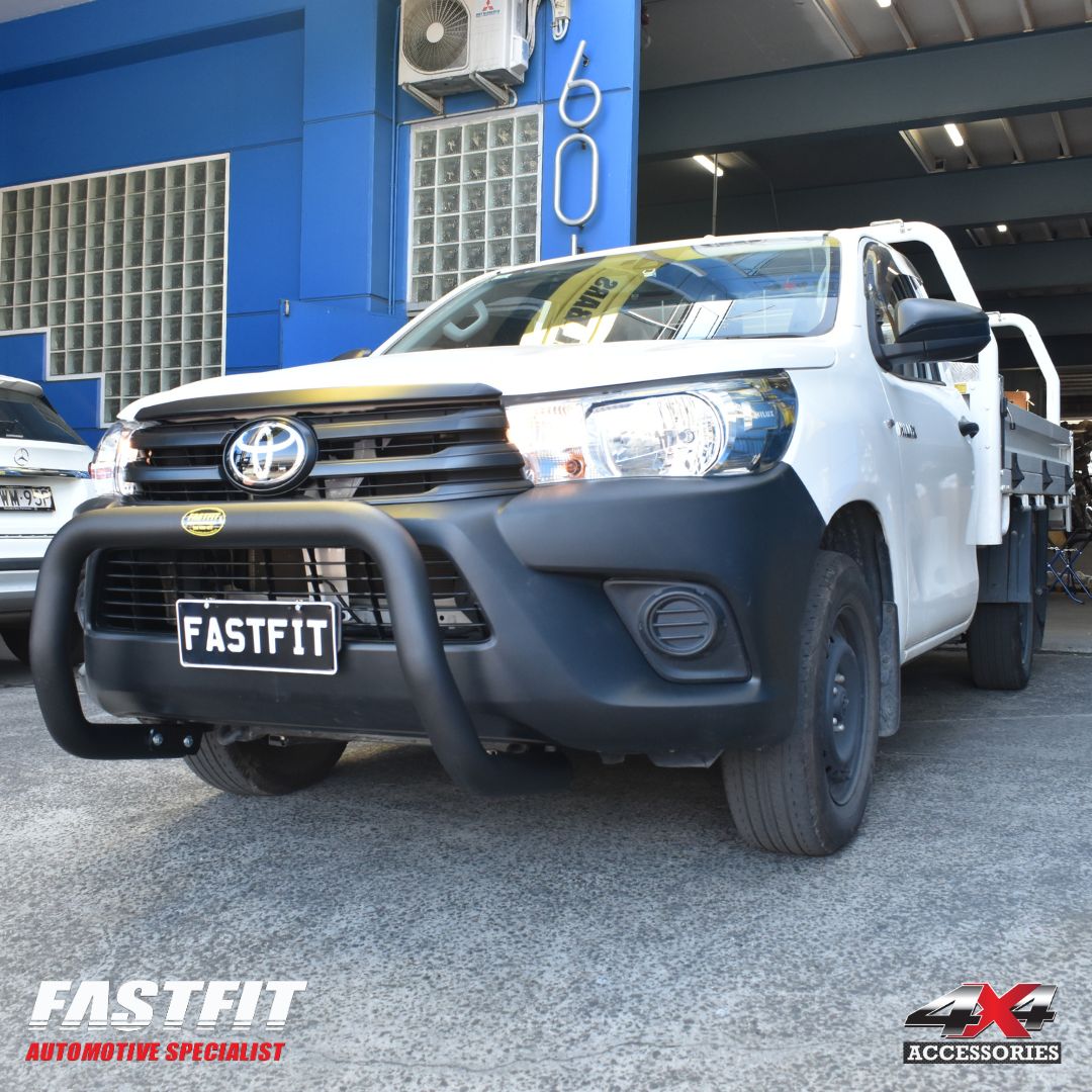 ALL BARS 76MM Nudge Bars (BLACK) TO SUIT TOYOTA HILUX 2024 (Cab Chassis)