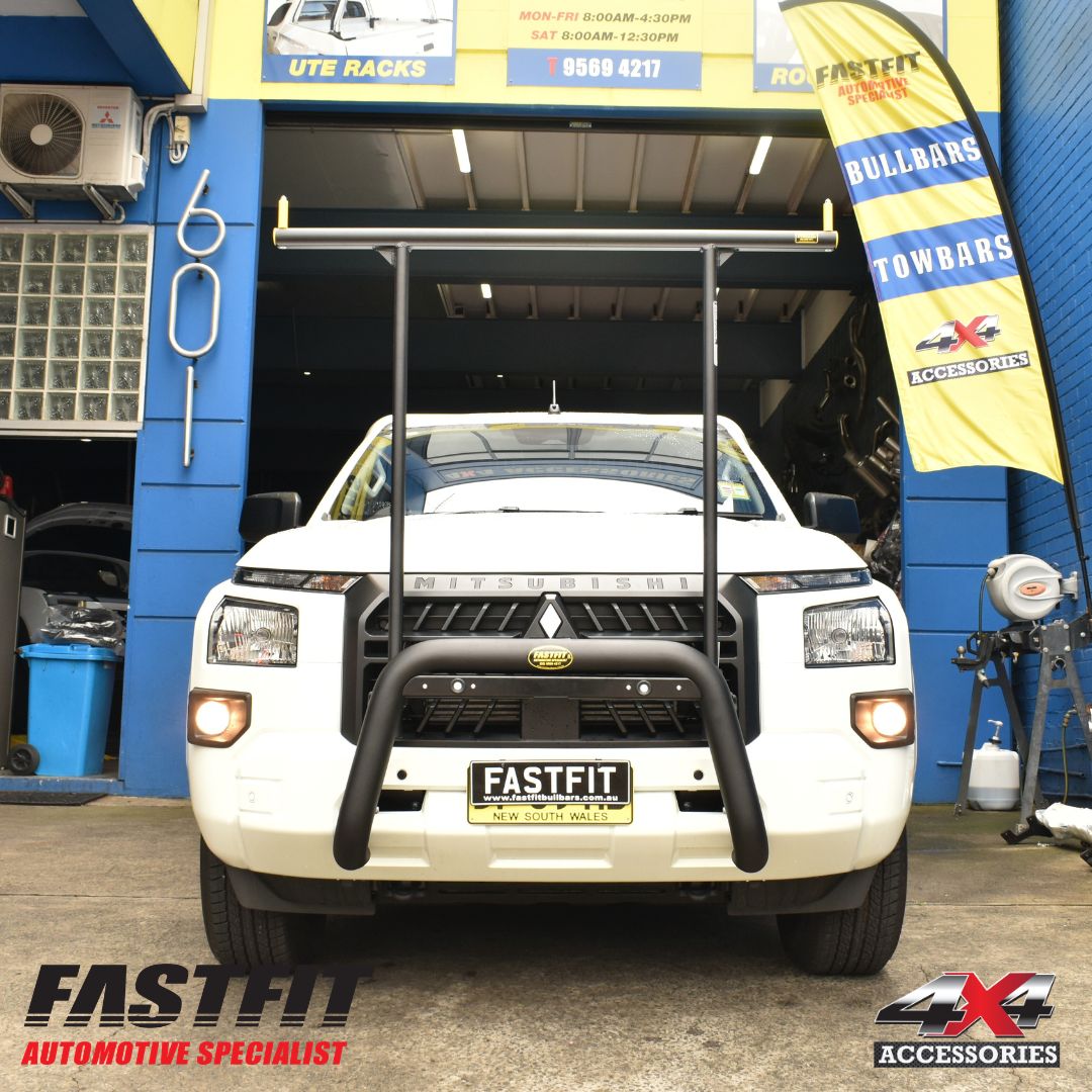 ALL BARS NUDGE BAR (BLACK) WITH H-RACK TO SUIT MITSUBISHI MV TRITON 2024