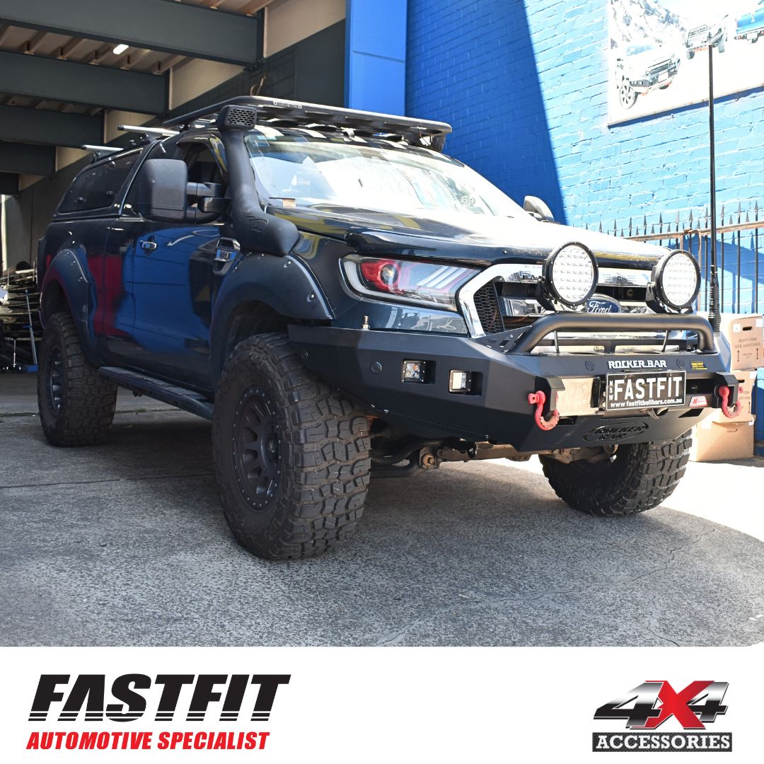 MCC 078-01SQL ROCKER BULL BAR SINGLE LOW LOOP PACKAGE TO SUIT FORD RANGER PX 2 2016-2019 TECH PACK RADAR