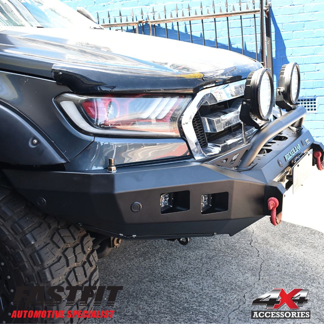 MCC 078-01SQL ROCKER BULL BAR SINGLE LOW LOOP PACKAGE TO SUIT FORD RANGER PX 2 2016-2019 TECH PACK RADAR
