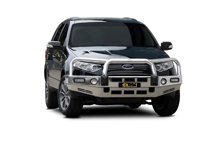 ECB Polished Alloy Bull Bars with Bumper Lights to suit FORD TERRITORY SZ (05/11 to 09/14)