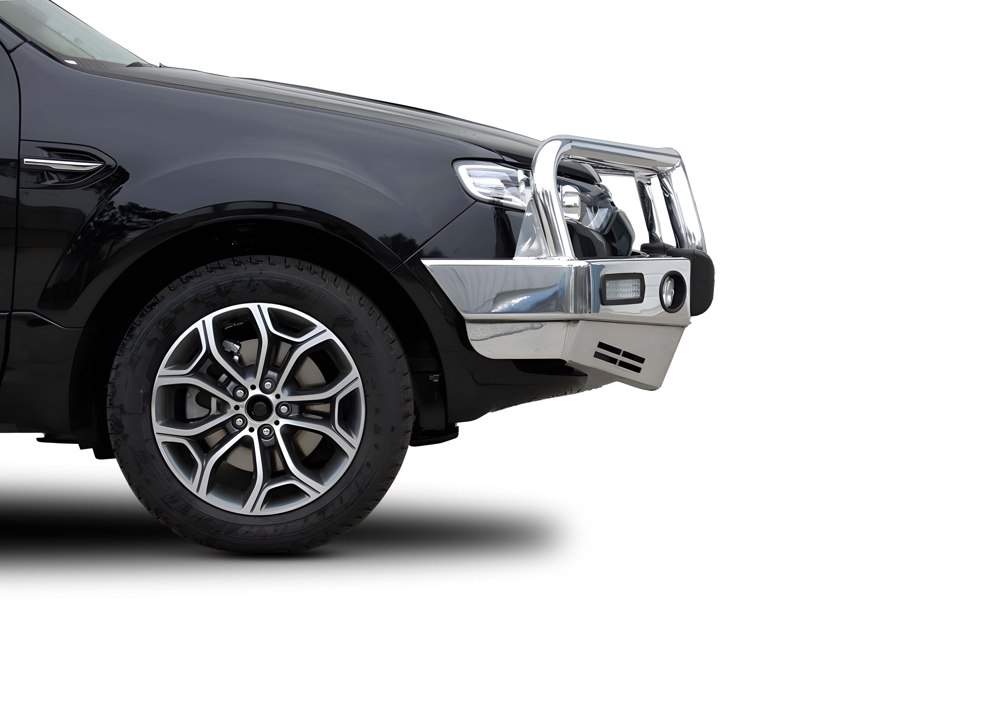 ECB Polished Alloy Bull Bars with Bumper Lights to suit FORD TERRITORY SZ (05/11 to 09/14)