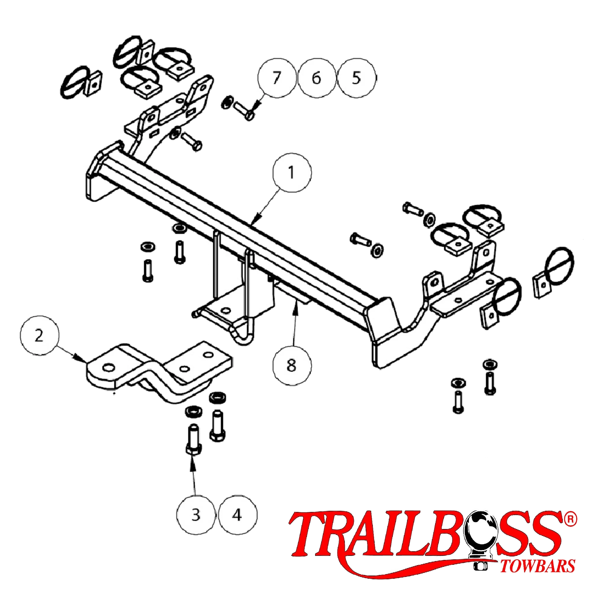 TRAILBOSS TowBar to suit BMW 3 SERIES F30 SEDAN 03/2012-11/2018