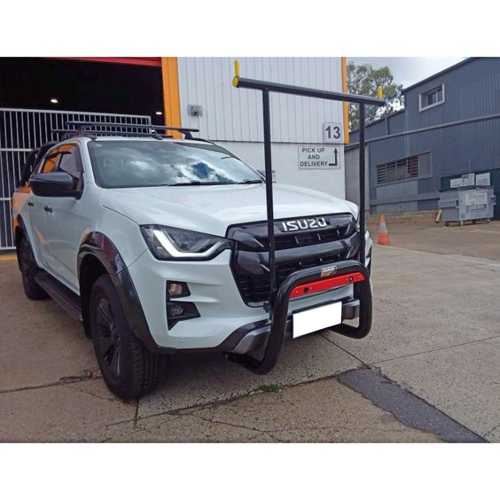 Black Nudgebar & HRack set to suit 2021 Isuzu DMax X-Terrain compliant with front Radar