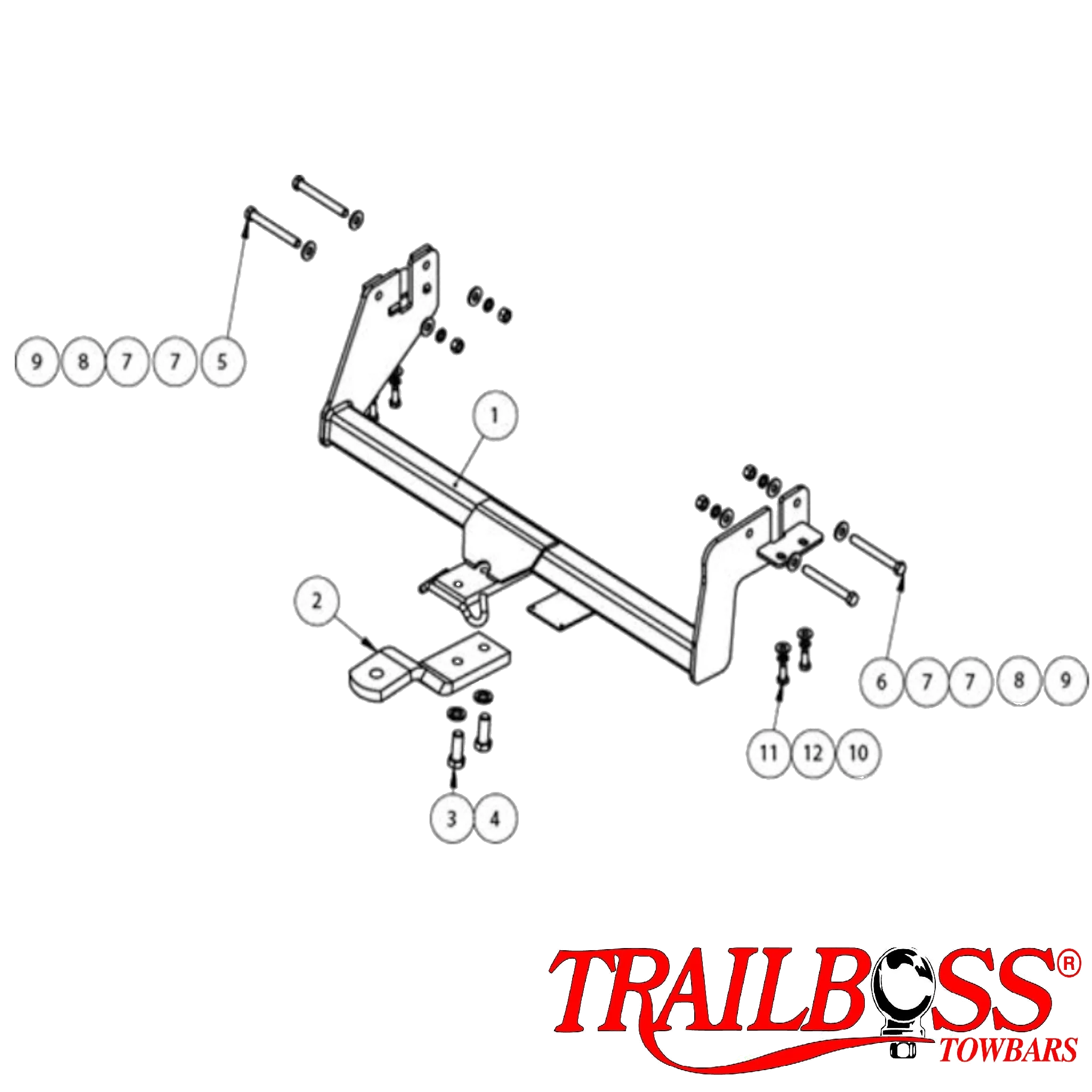 TrailBoss Towbar to suit Mitsubishi LANCER SEDAN 10/2011-ON