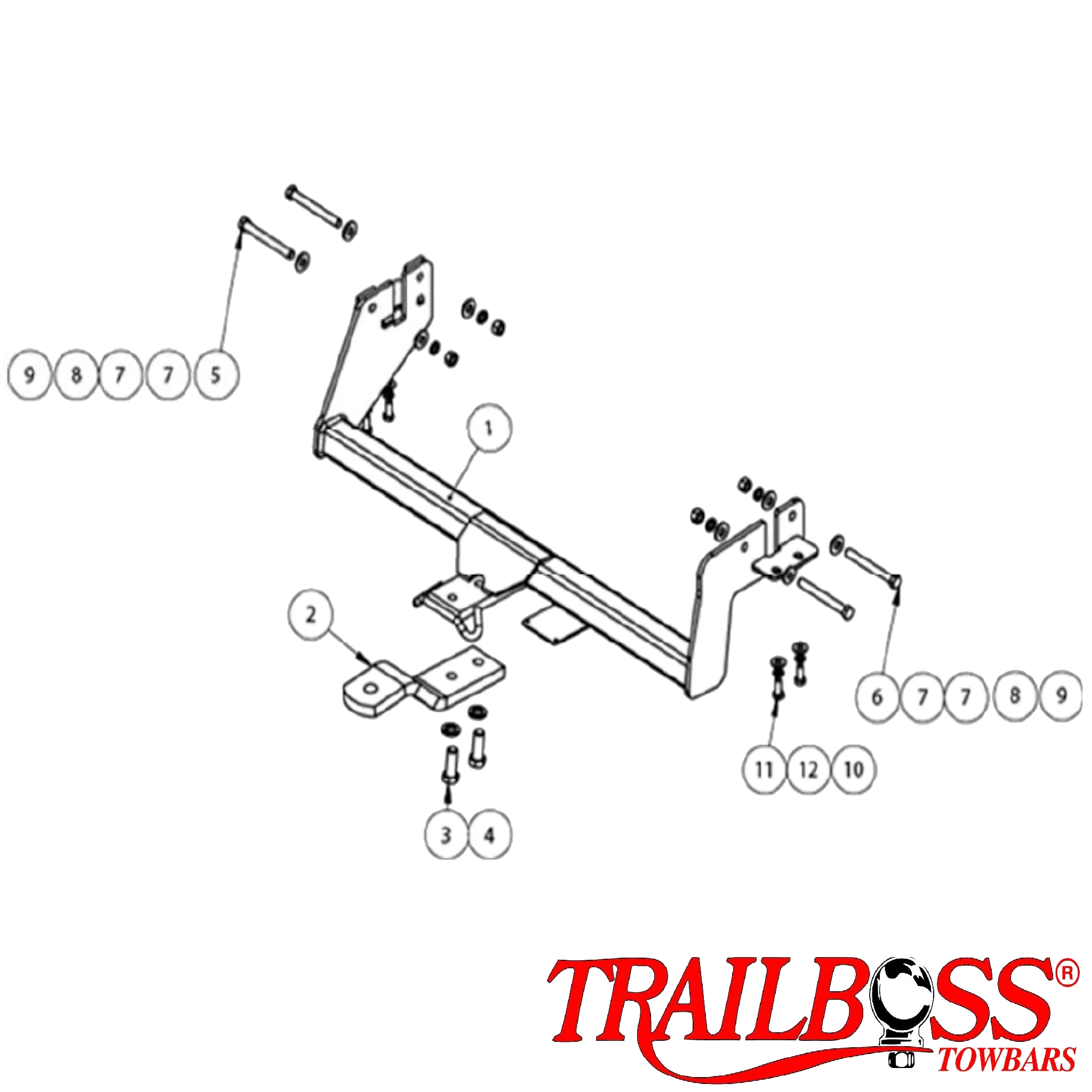 TrailBoss Towbar to suit Mitsubishi LANCER CJ 5D HATCH 09/2008-ON