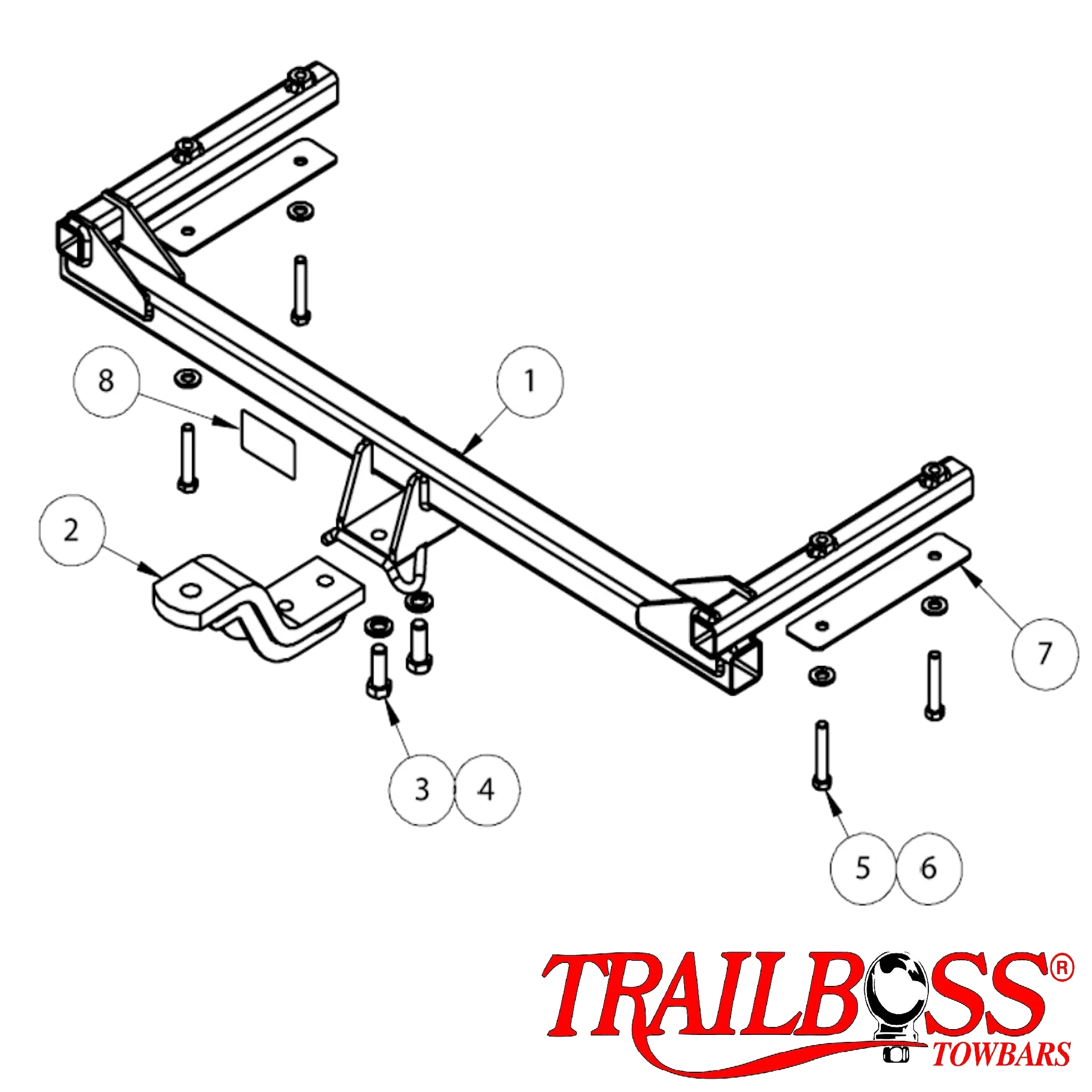 TrailBoss Towbar to suit NISSAN PULSAR SEDAN B17 11/2012 - 12/2017