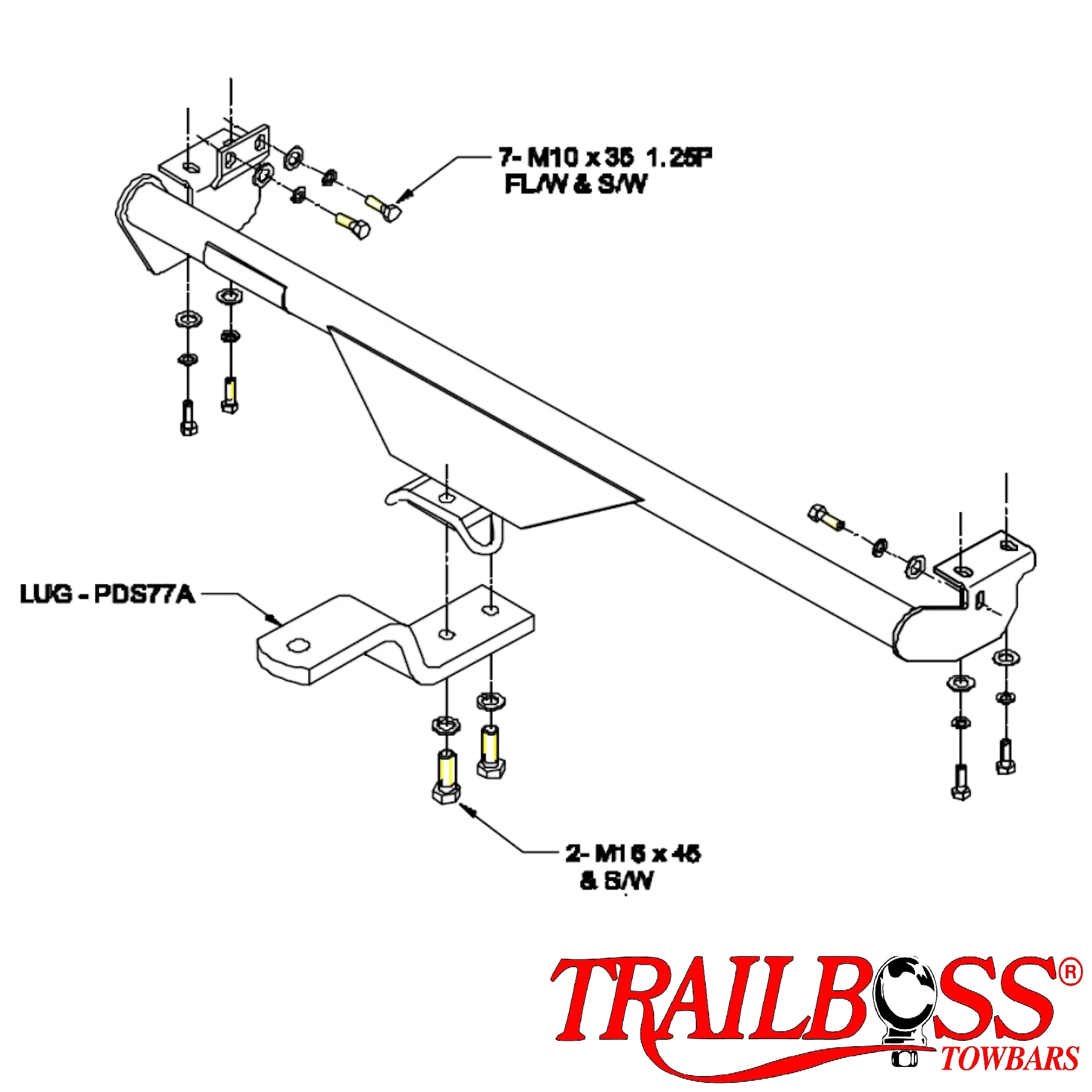 TrailBoss Towbar to suit NISSAN MAXIMA SEDAN 02/1995-11/1999