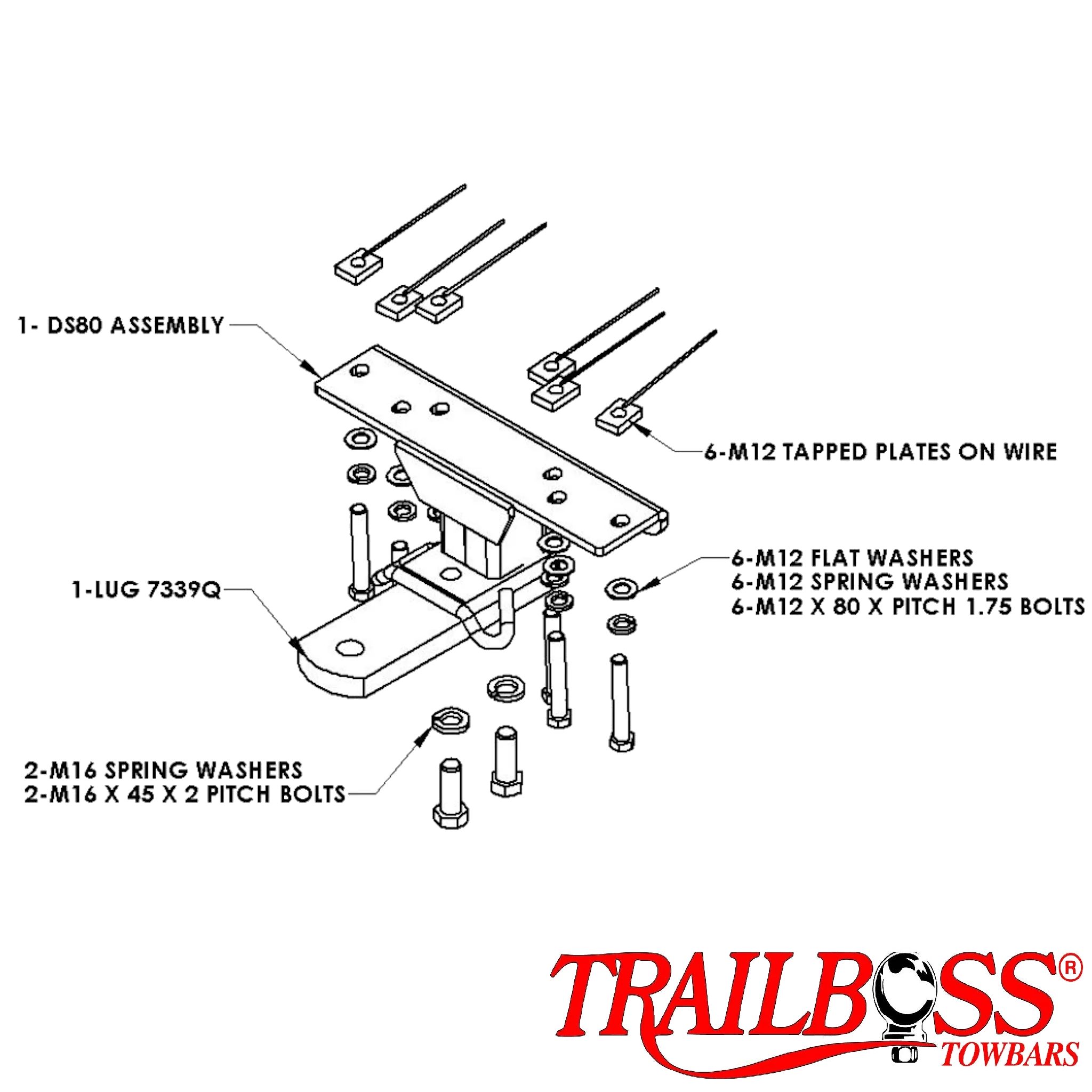 TrailBoss Towbar to suit NISSAN PATHFINDER SUV (MTO) 07/2005-ON
