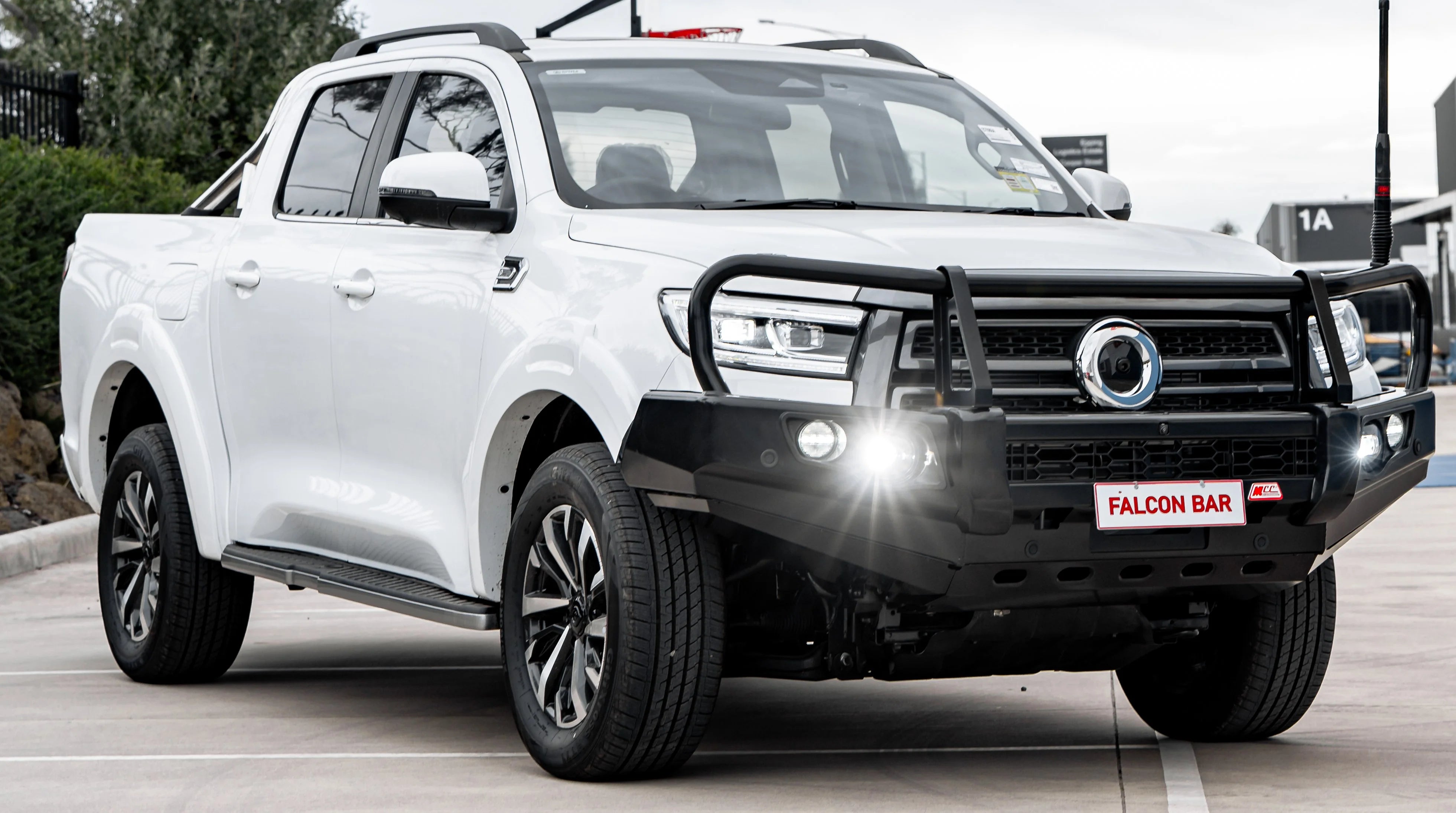 MCC 707-02 Falcon Bull Bar Black A-Frame Package (No Foglight) TO SUIT Great Wall Cannon 2025-ON (Facelift)