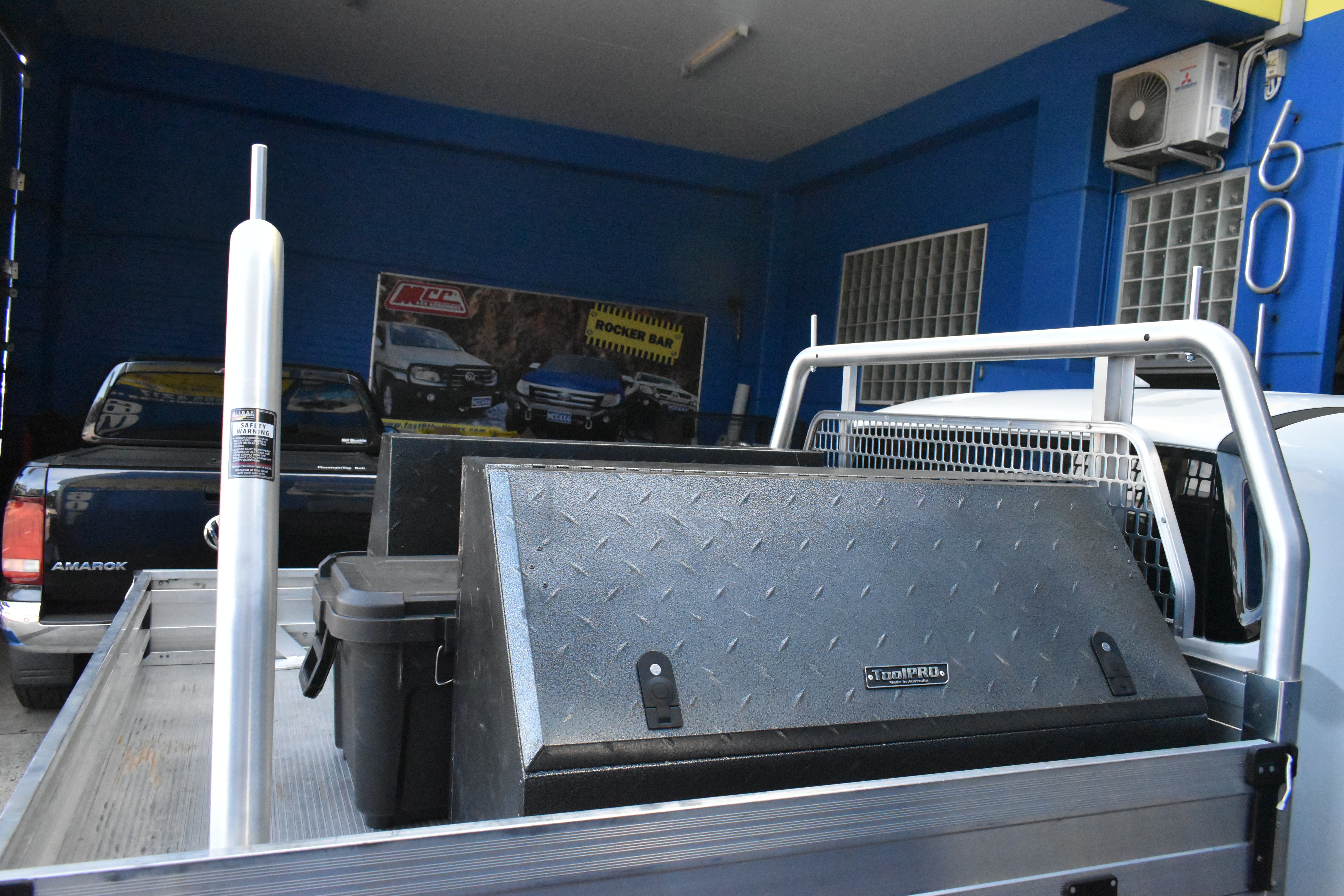 All Bars 76mm Front & Rear Ladder Rack (Polished Alloy) to suit KIA Tasman 2025-ON