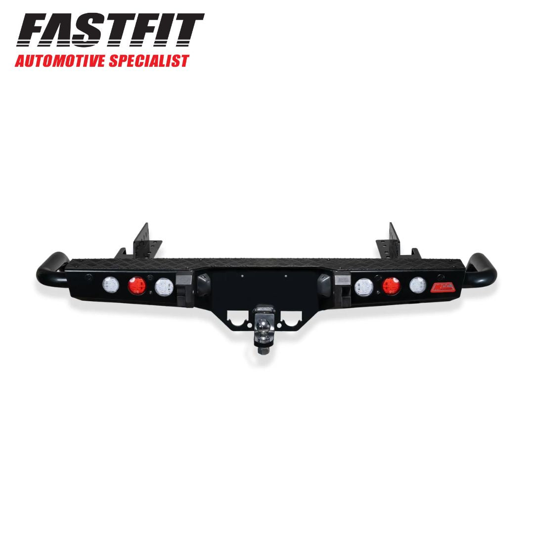 Dmax 2012-2019 022-03 Jack Rear Bar with Light kit and Black Step Plate Package