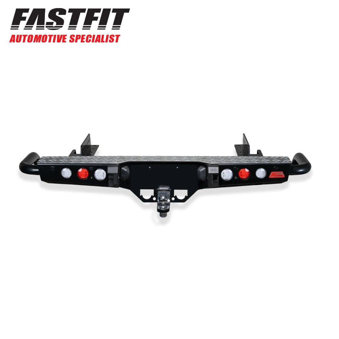 Dmax 2012-2019 022-03 Jack Rear Bar with Light kit and Chrome Step Plate Package