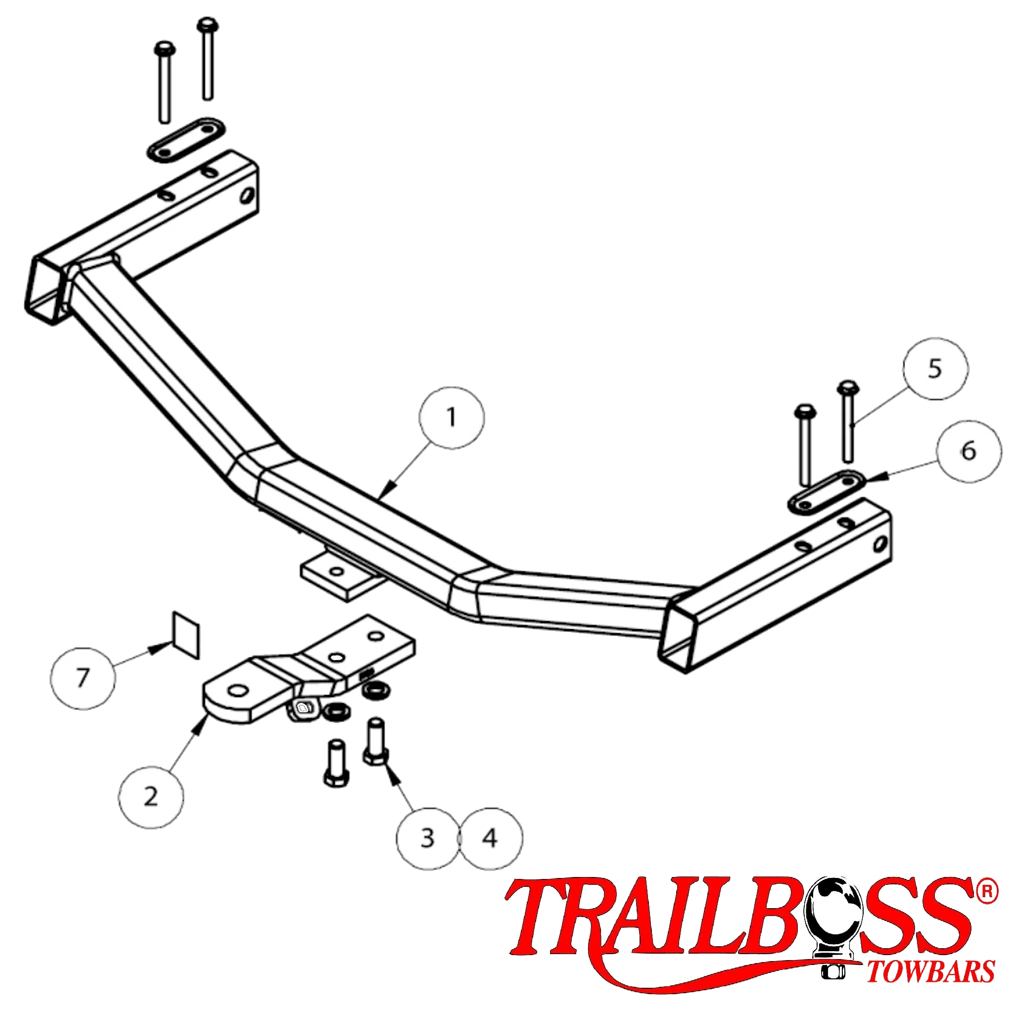 TrailBoss Towbar to suit HOLDEN COMMODORE SEDAN VF 05/2013-10/2017