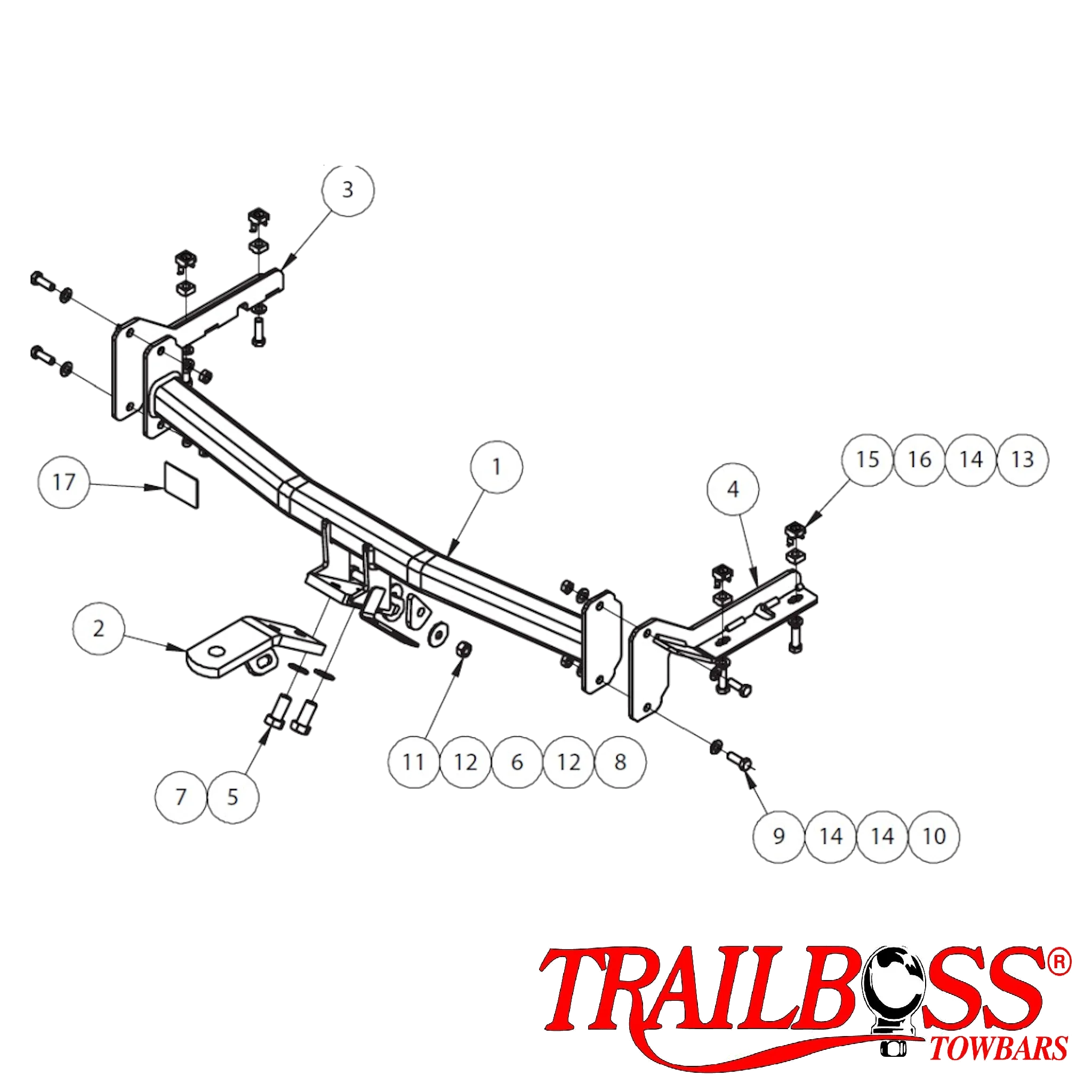 TrailBoss Towbar to suit Honda Jazz GF Hatch 08/2014 - 03/2020