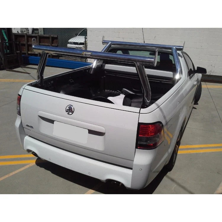 ALL BARS FRONT & REAR (POLISHED FINISH) LADDER RACK TO SUIT HOLDEN COMMODORE VE