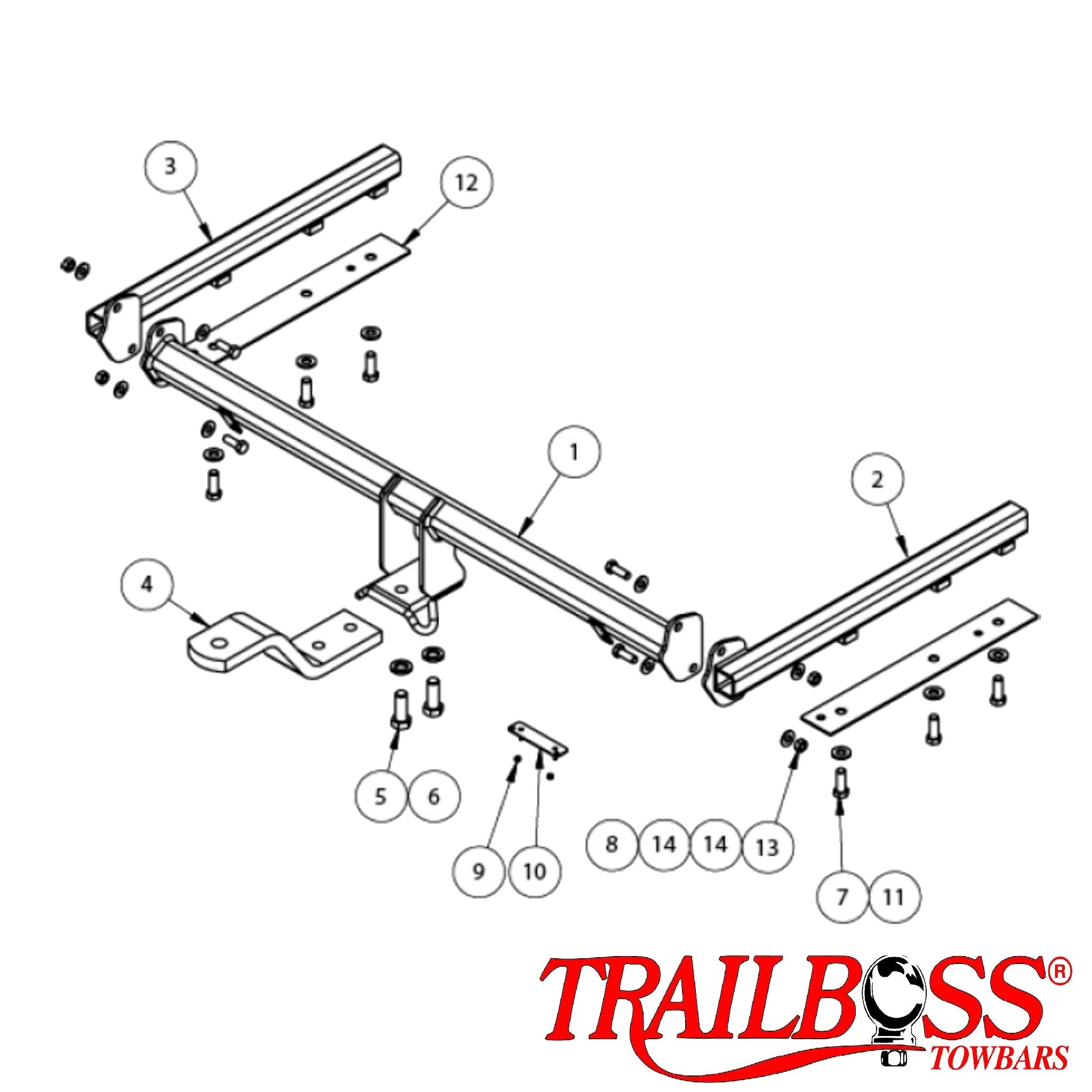 TrailBoss Towbar to suit HYUNDAI ELANTRA SEDAN 06/2011-12/2015