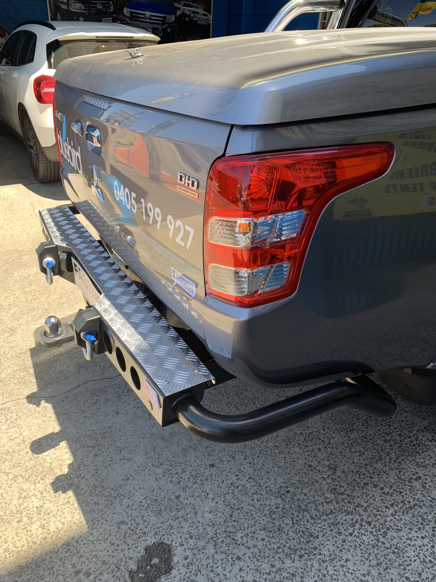 MCC 022-03 Jack Rear Bar with Chrome Step Plate Package TO SUIT MITSUBISHI TRITON (MQ) 2015-2019