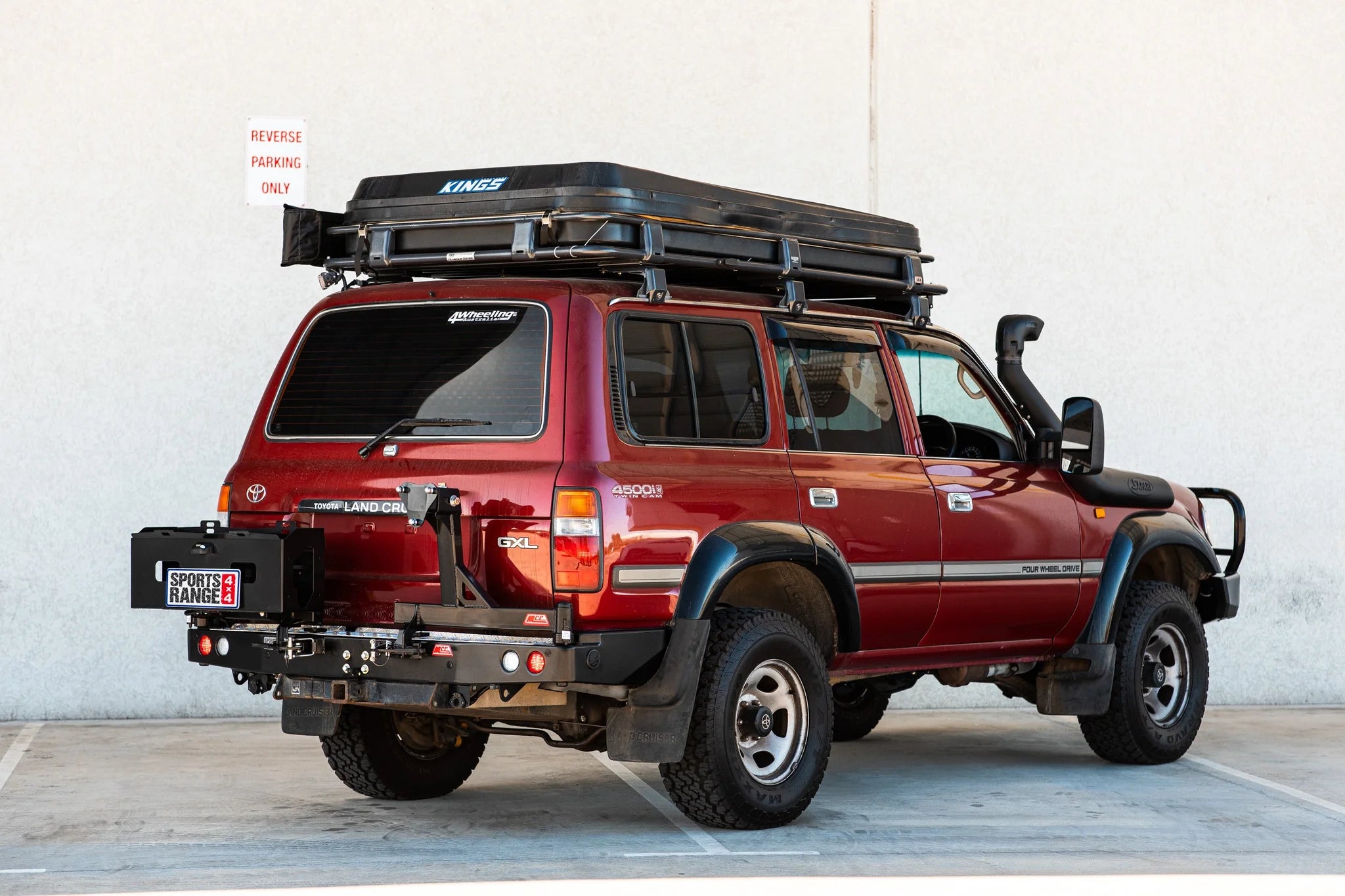 MCC 022-02 Rear Wheel Carrier Double Jerry Can Holder Package to suit Toyota Land Cruiser 80 series 1990-1998 (GXL Model)