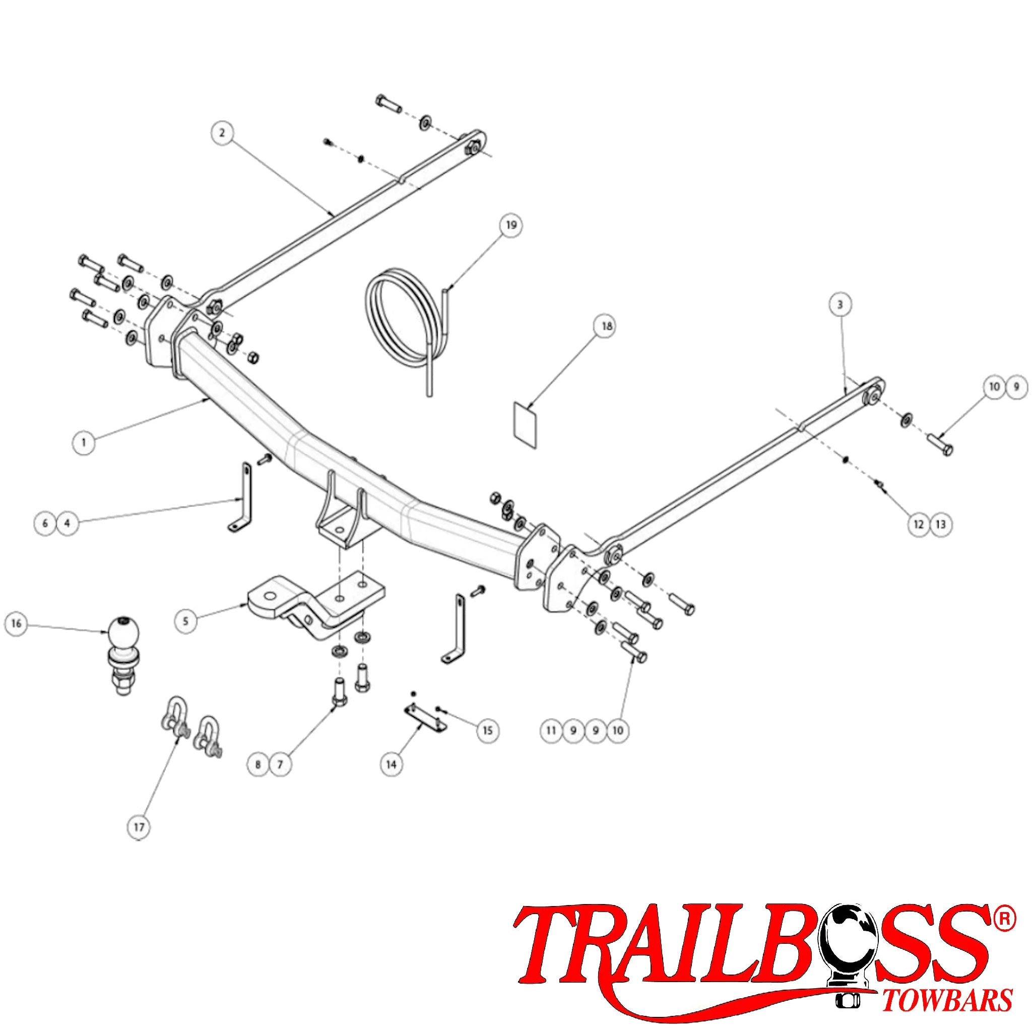 TrailBoss Towbar to suit MAZDA 3 SEDAN BP 4D 03/2019-ON