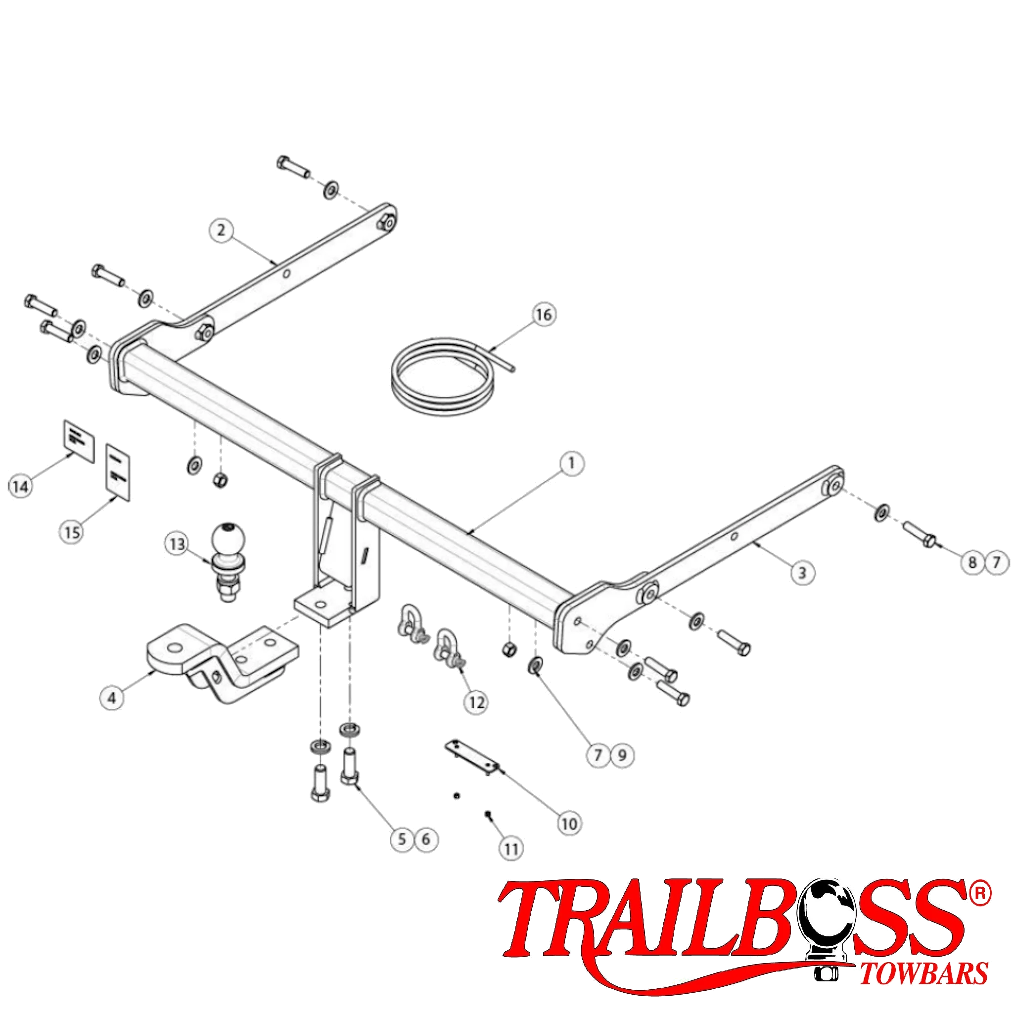 TRAILBOSS TowBar to suit MAZDA CX-3 DK 4D SUV 01/2015-01/2017