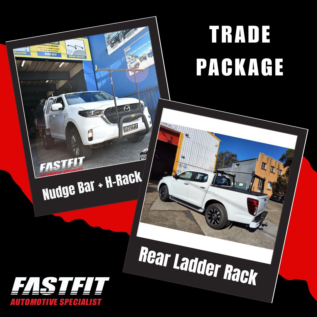 TRADE PACKAGE (BLACK REAR LADDER RACK) TO SUIT MAZDA BT-50 2020-2023