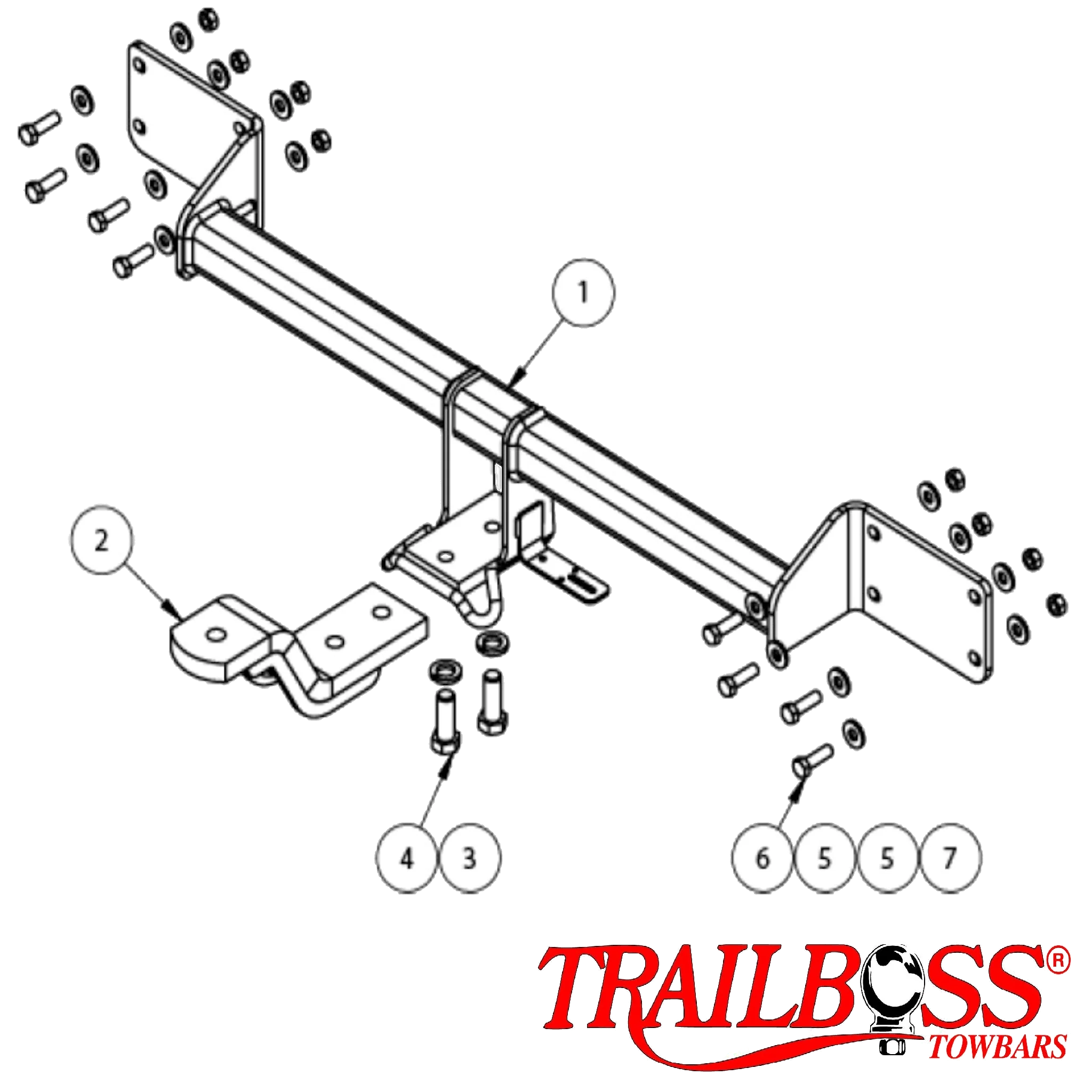 TrailBoss Towbar to suit Mercedes-Benz C Class W204 Sedan 05/2011 - 07/2014