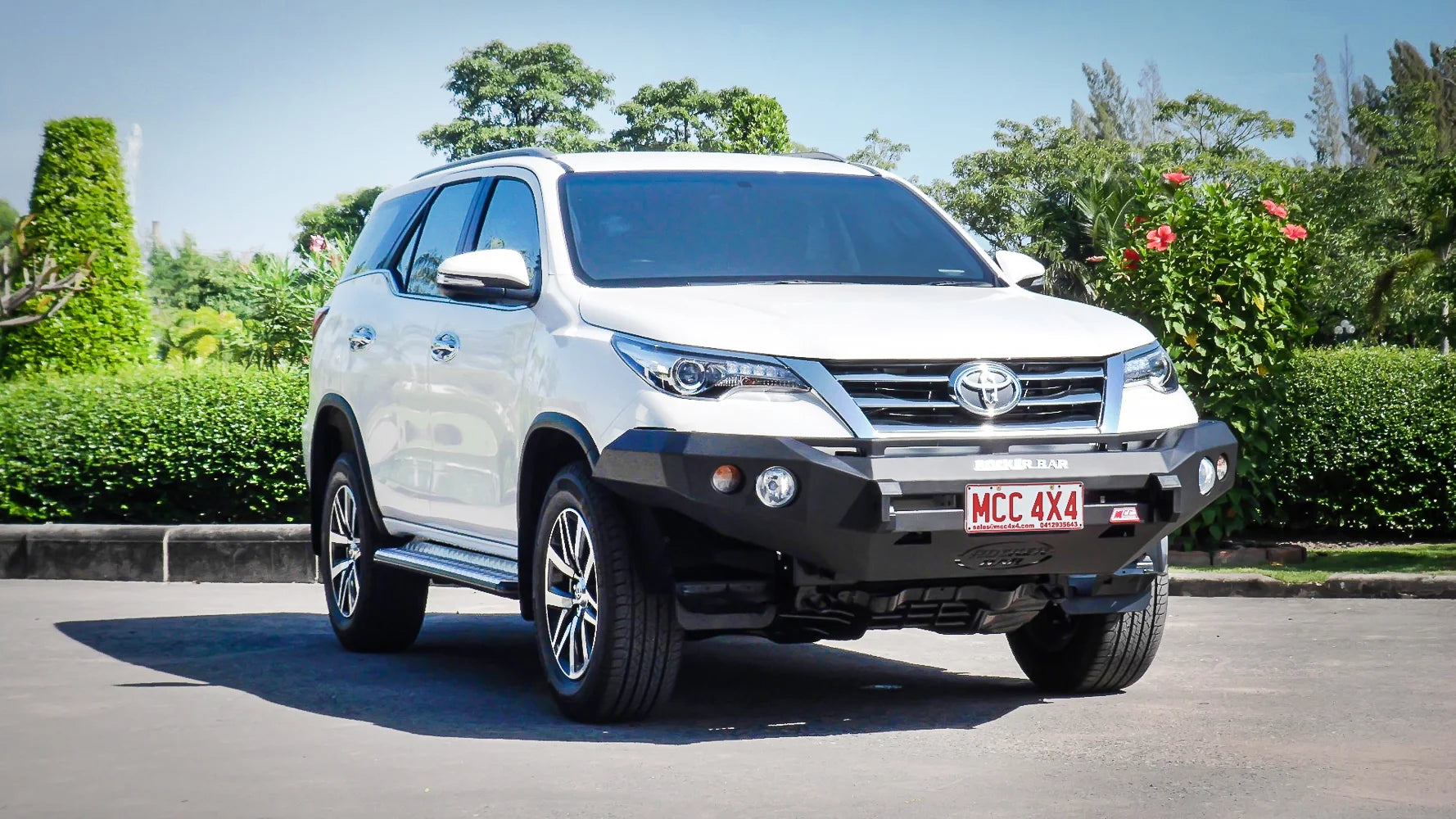 MCC 309BS Side Step Package (Chrome Step Plate) to suit Toyota Fortuner 2015-Current
