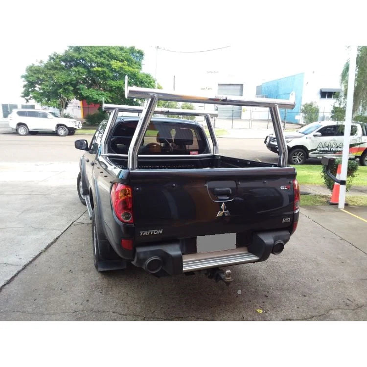 ALL BARS FRONT & REAR LADDER RACK (POLISHED FINISH) TO SUIT MITSUBISHI TRITON MN